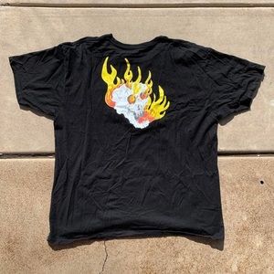 Vans flaming skull pocket tee